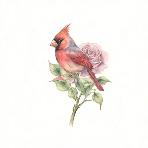 Cardinal Holding Rose