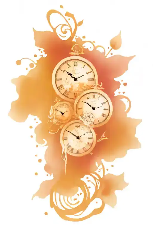 Twins Miscarriage Tattoos With Clock