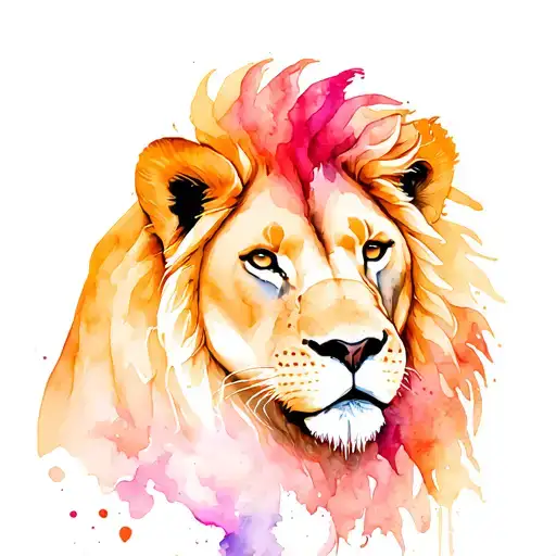 Strength Lion Behind Lioness