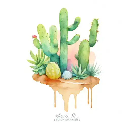 Cactus And Golf Course