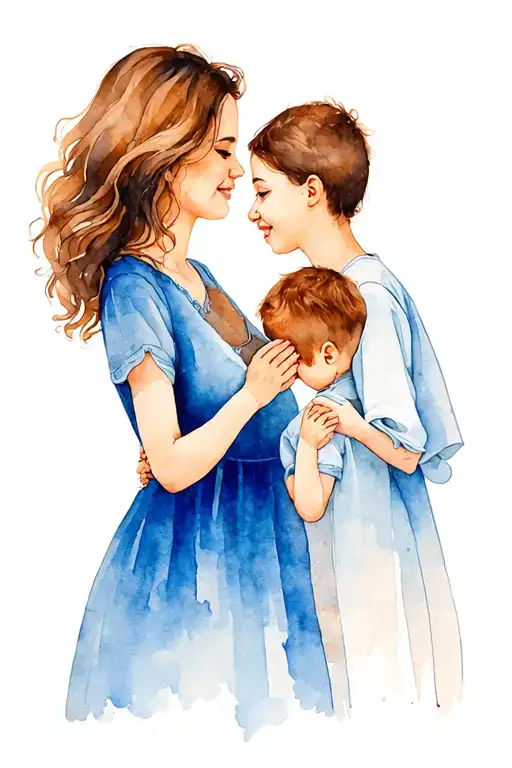 Mom Hand Sons Holding Hands Holding Each Other