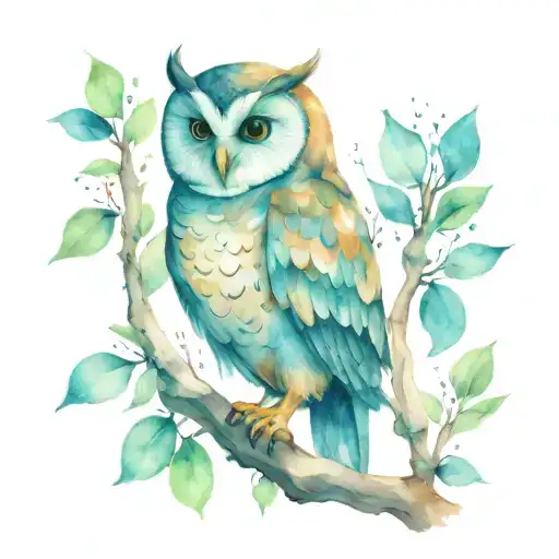 Owl Perched On A Branch