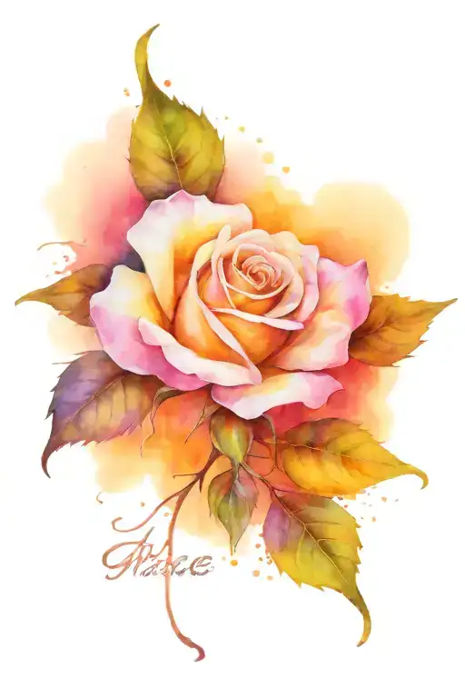 Rose With Grace Written Inside