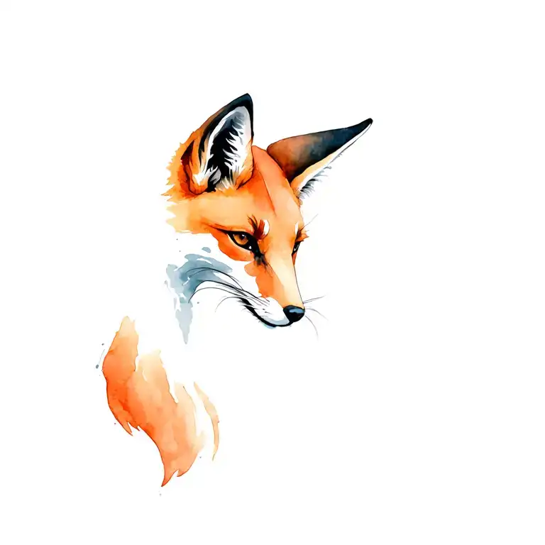 Elongated Narrow Fox Head Down