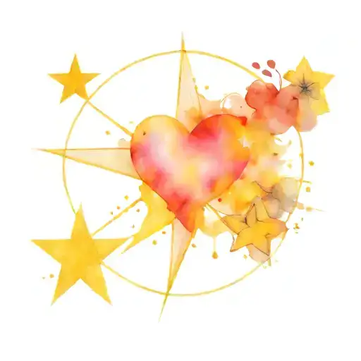 Star And Heart Surrounded
