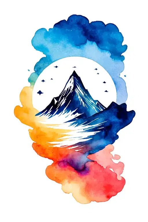 Cultural Uttarakhand Mountain And God Symbol In Alchemy