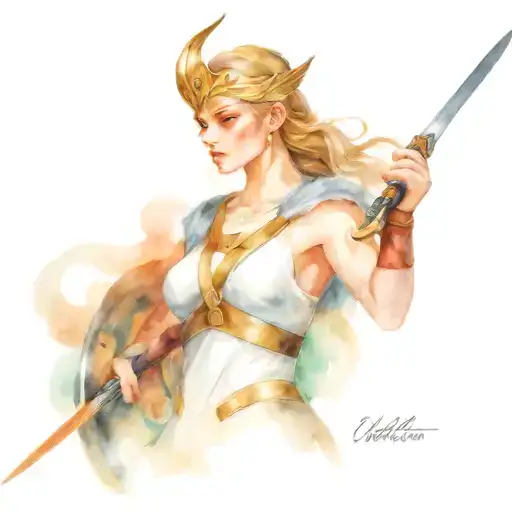 Valkyrie Warrior Wielding