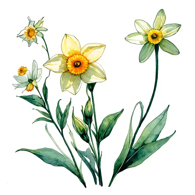 Daffodil Cosmos Chrysanthemum