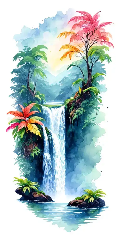 Waterfall In The Jungle