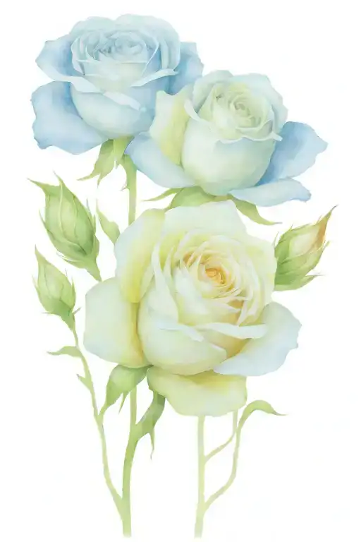 Two Roses With Daphidil And Aster And Marygold And Carnation And Iris And Daisy Flowers