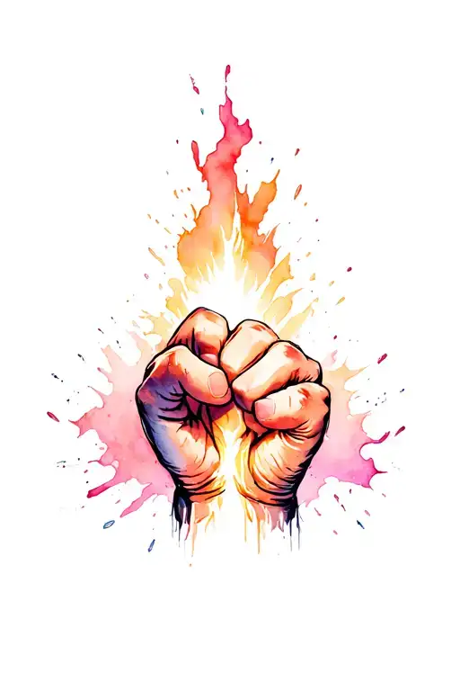 Fist Bursting A Wall