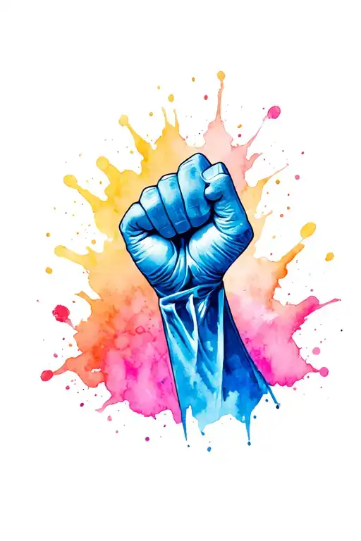 Fist Bursting A Wall