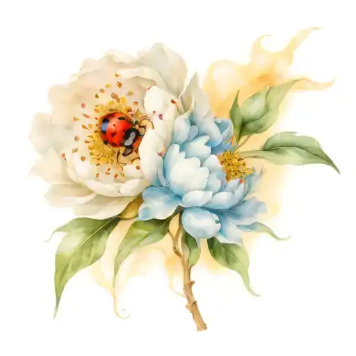 Peony And Ladybug
