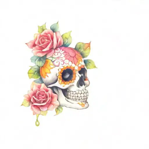 Sugar Skull Chest Piece