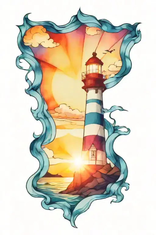 Stain Glass Lighthouse