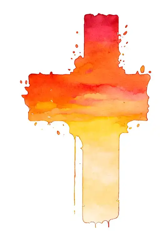 Realistic Cross Sunset