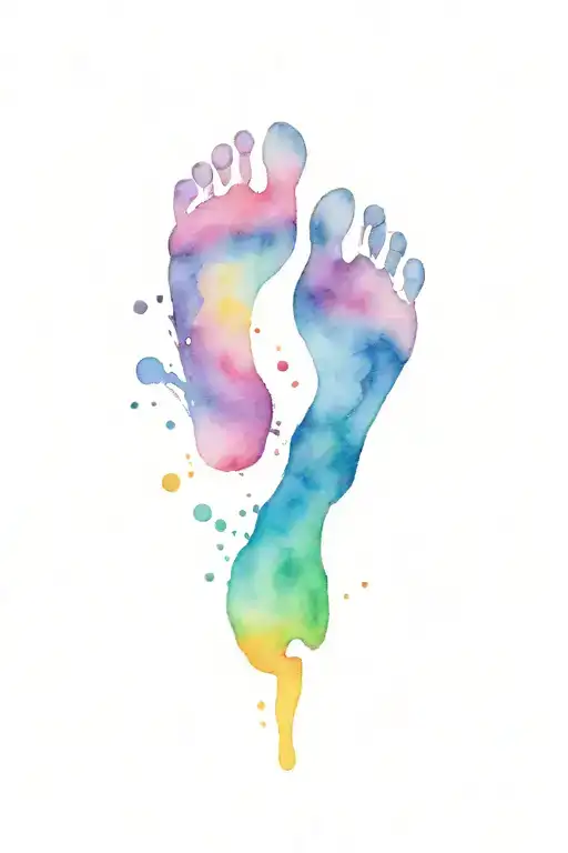 Baby Foot Print Surrounded