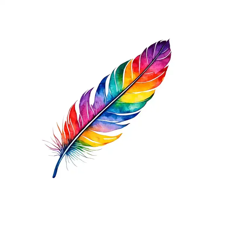 Feather And A Rainbow