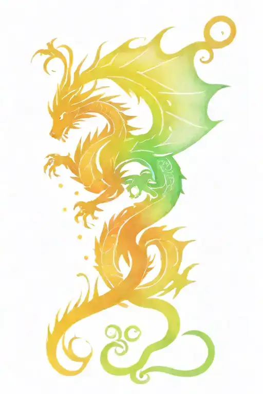 Chakra Dragon Up Spine Tattoo With Chakra Points