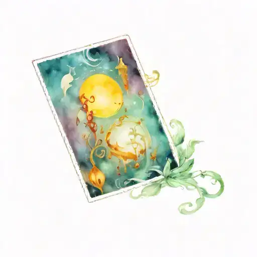 Line Of Symbols For Birth Life And Death Tarot Card