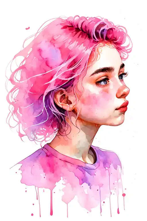 Girl With Pink Hair
