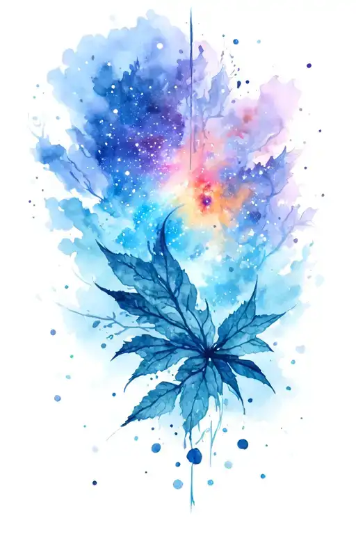 Galaxy Tattoo On The Theme Of The Outerwild Game