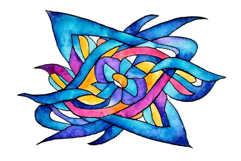 Simple Intertwined Tribal Patterns