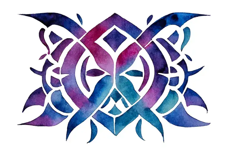 Simple Intertwined Tribal Patterns