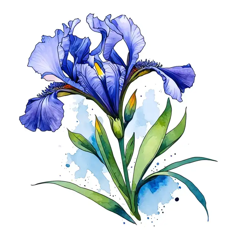 Iris Flower Blooming
