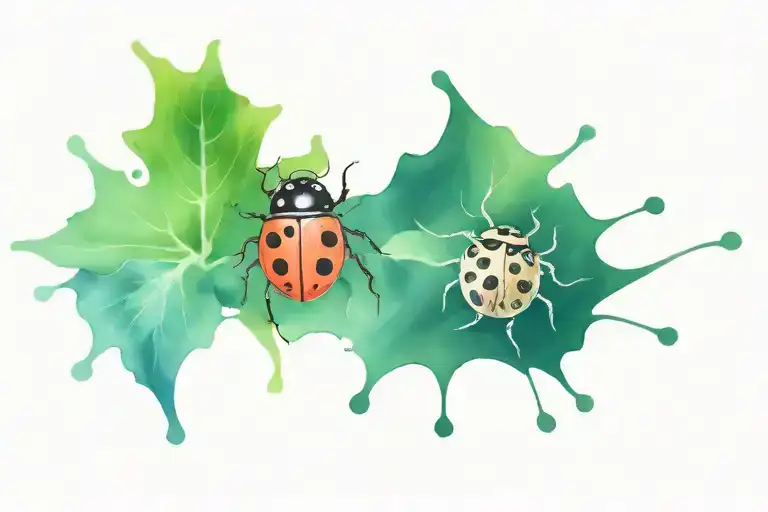 Ladybug And Jumping Spider Seperate Pieces Cute