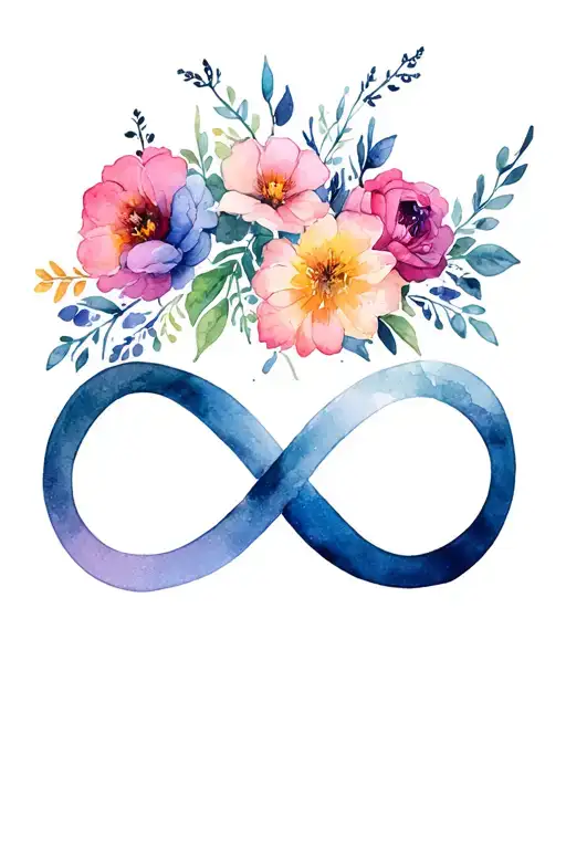 Taurus Zodiac Sign With Flowers Blooming With The Infinity Symbol