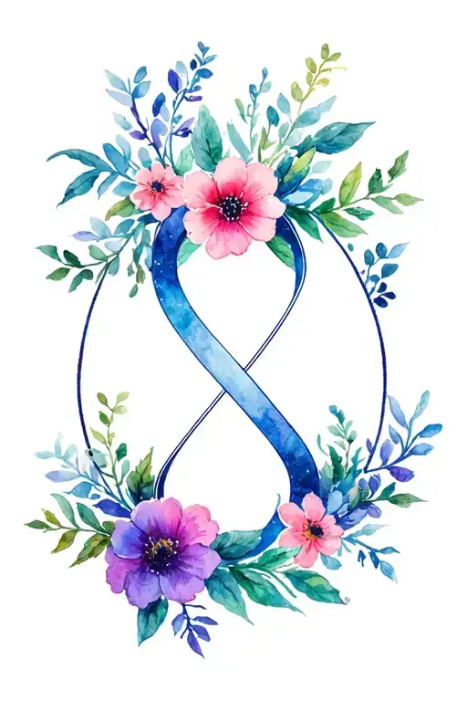 Taurus Zodiac Sign With Flowers Blooming Infinity Symbol