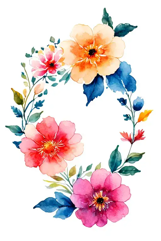 Taurus Zodiac Sign With Flowers Blooming