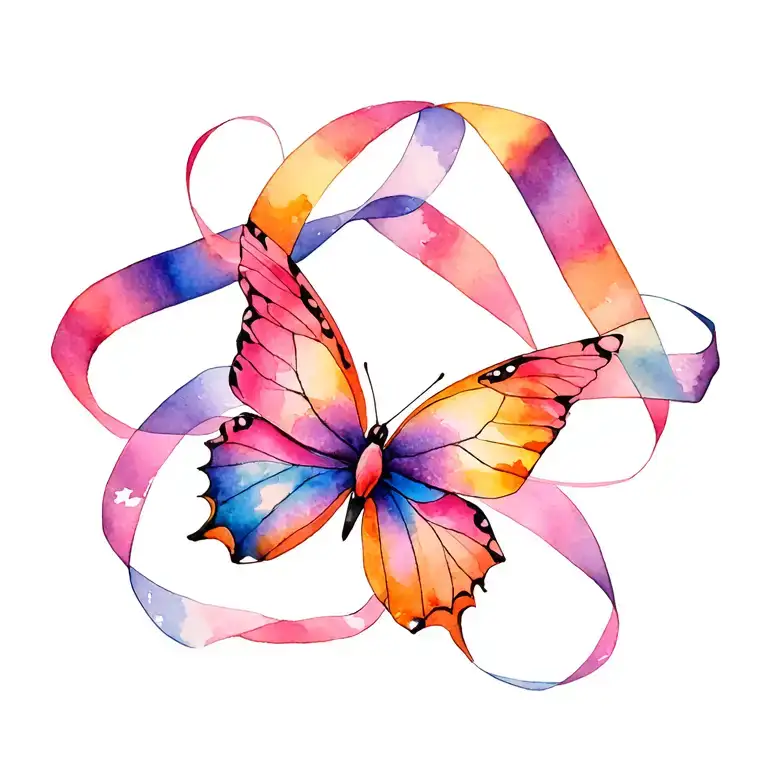 Butterfly Ribbon Intertwined