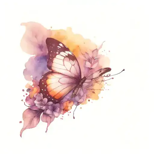 Butterfly's Flying To The Sun Aesthetic Purple Butterfly