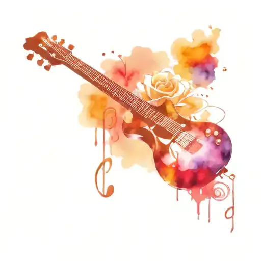 Music Mic And Notes Floating