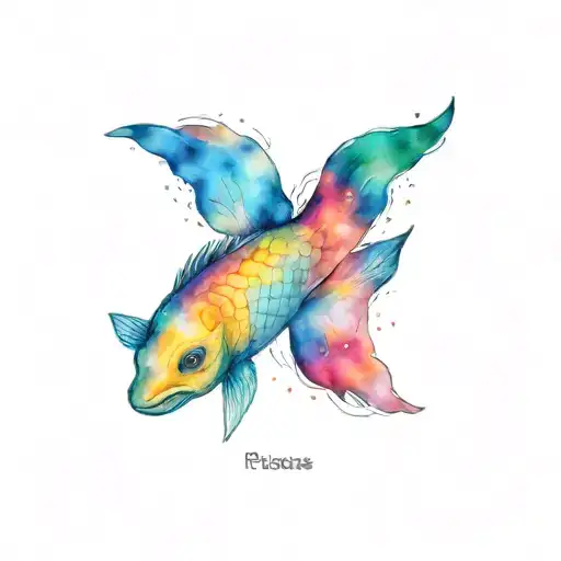 Pisces Zodiac Sign Lgbt Flag Colors