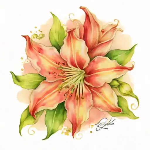 Rubby Berries Daisy Amaryllis On Wrist Band