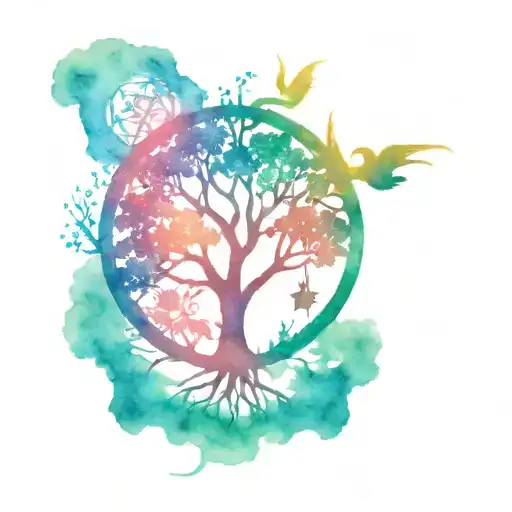 Tree Of Life And Peace Symbol