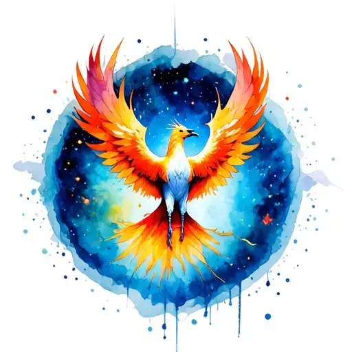Phoenix With Supernova Background