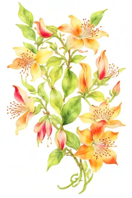 Honeysuckle Vine Blooming