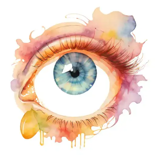 Eye Pupil Along With Half Moon Surrounded