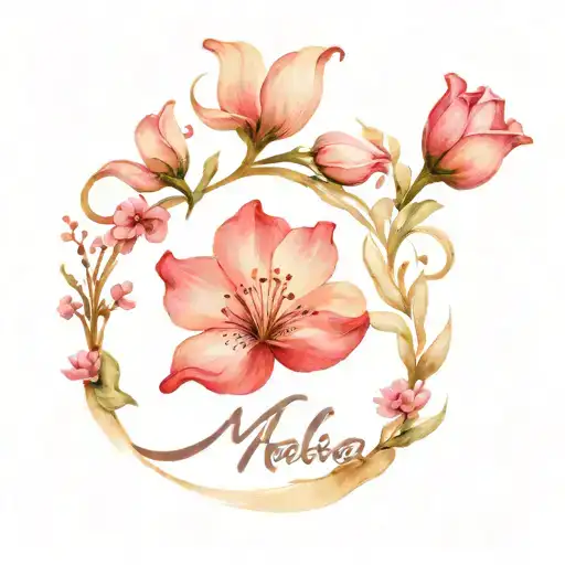 Adopted Mom Symbol With Aprils Birth Flower And The Name Makayla