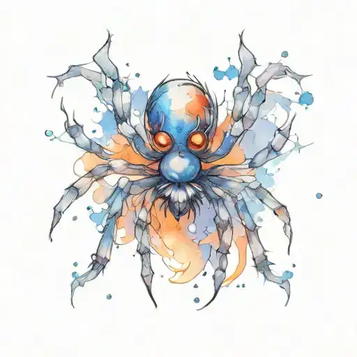 Cute Spider Cartoon Character