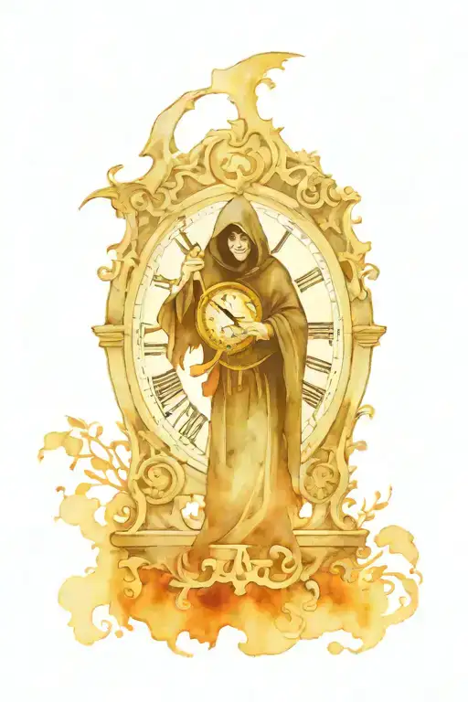 Grim Reaper Clock Watch