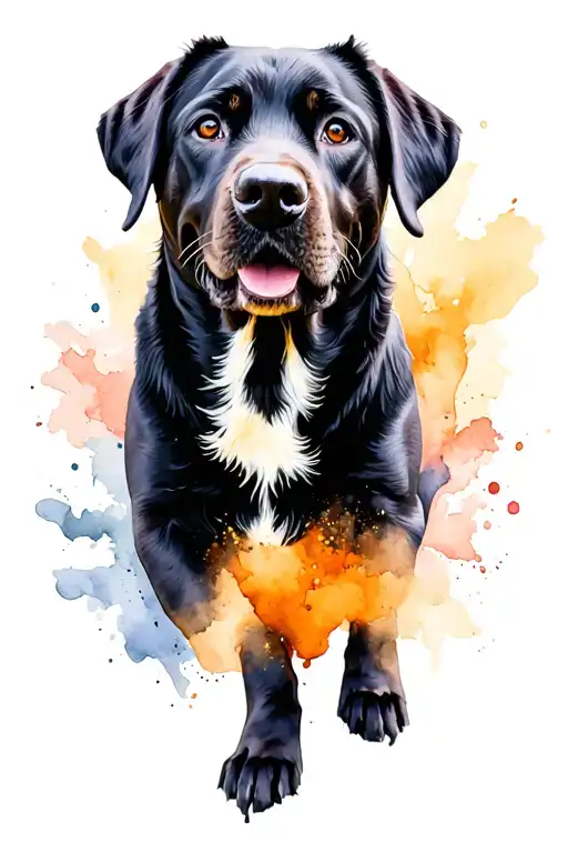 Dog Black English Labrador Retriever Playing