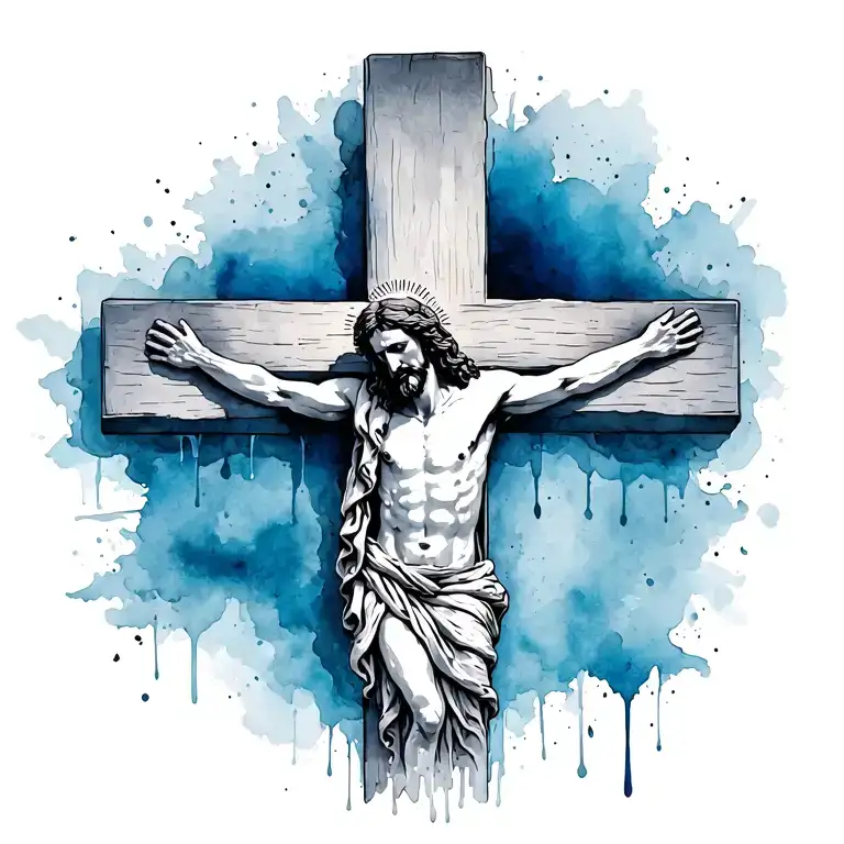 Jesus Christ Bleeding On Cross