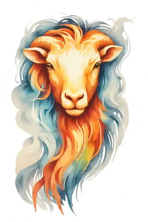 Full Black Sheep Made Of Scribble Lines