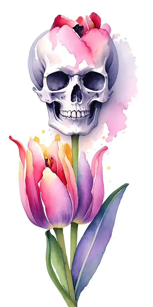 Skull Wilted Tulip