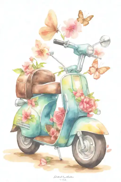 Love Bug On A Scooter